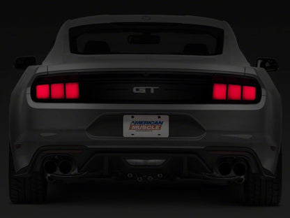 Raxiom 15-23 Ford Mustang Profile LED Tail Lights Gloss Black Housing- Red Lens