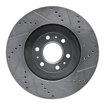 R1 Concepts R1 04-09 Cadillac SRX Front Left Drilled & Slotted Silver Brake Rotor