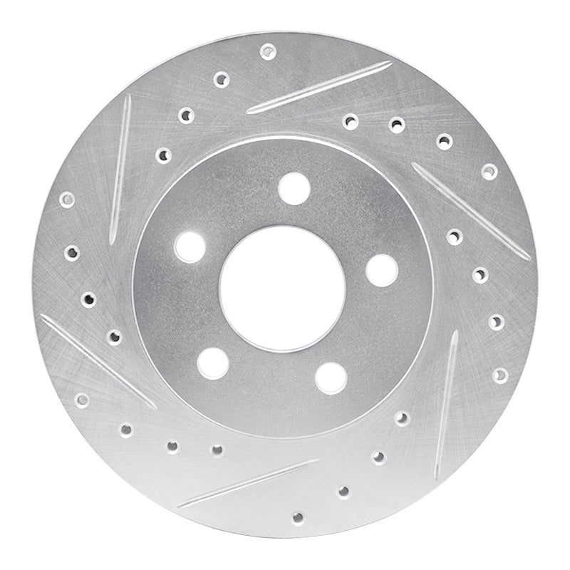 R1 Concepts R1 96-00 Chrysler Town & Country Front Left Drilled & Slotted Silver Brake Rotor