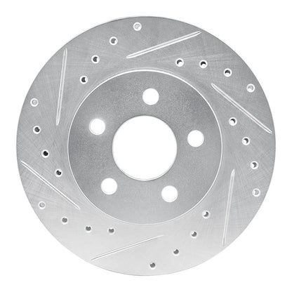 R1 Concepts R1 96-00 Chrysler Town & Country Front Left Drilled & Slotted Silver Brake Rotor