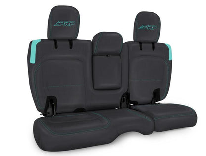 PRP Seats PRP Jeep Wrangler JL Rear Bench CoversU - 4 door with Armrest - Black/Teal