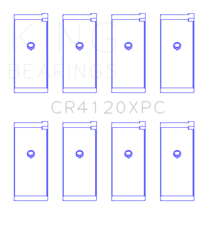 King Engine Bearings King Mitsubishi 4G63/4G64 Performance Coated Connecting Rod Bearing (Set of 4) - Size STD