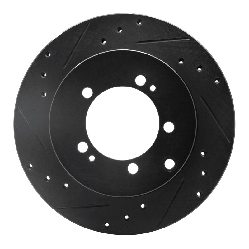 R1 Concepts R1 94-95 Eagle TALON Rear Left Drilled & Slotted Black Brake Rotor