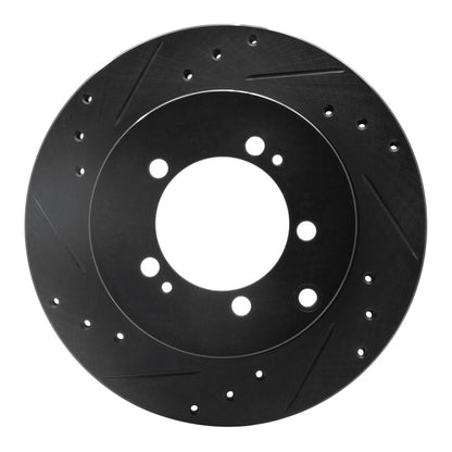 R1 Concepts R1 94-95 Eagle TALON Rear Left Drilled & Slotted Black Brake Rotor