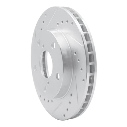 R1 Concepts R1 91-95 Toyota MR2 Front Left Drilled & Slotted Silver Brake Rotor