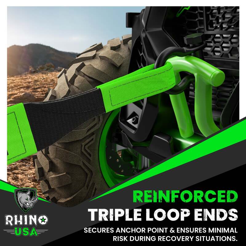 Rhino USA Recovery Tree Saver Strap 3Inx8Ft (Black)