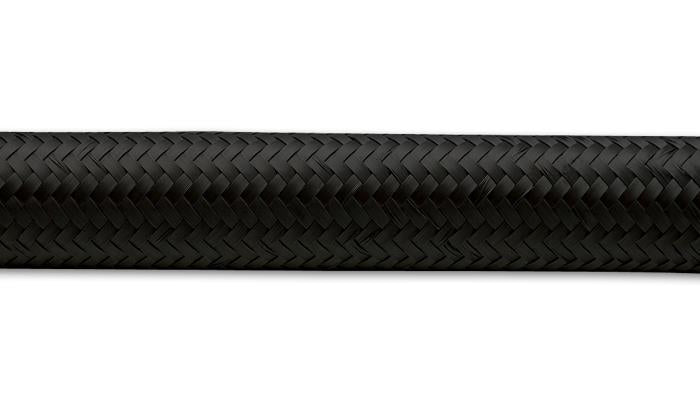 Vibrant -6 AN Black Nylon Braided Flex Hose (2 foot roll)