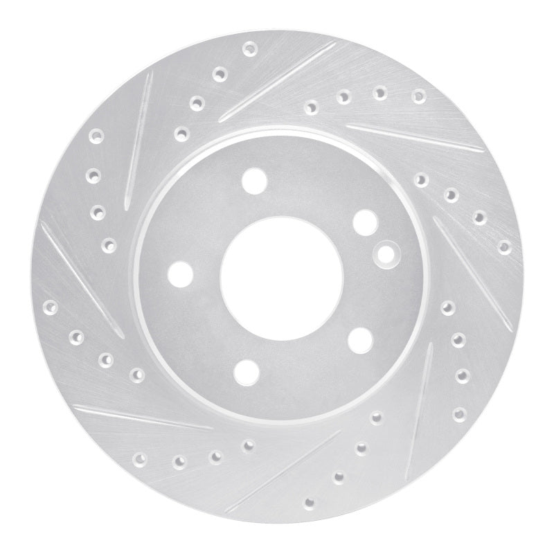 R1 Concepts R1 94-97 Mercedes-Benz C280 Front Left Drilled & Slotted Silver Brake Rotor