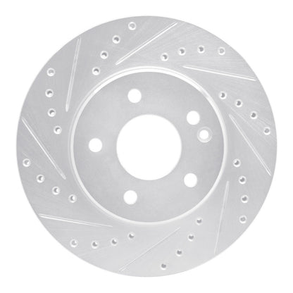 R1 Concepts R1 94-97 Mercedes-Benz C280 Front Left Drilled & Slotted Silver Brake Rotor