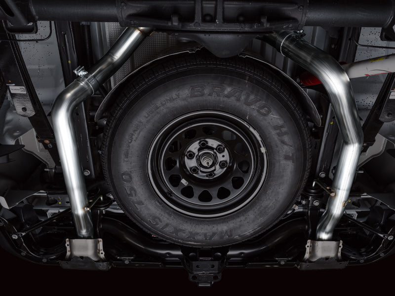 AWE Tuning 4th Gen GM 1500 5.3L 0FG Cat-Back Split Rear Exit (w/ Bumper Cutouts) - OE Tips
