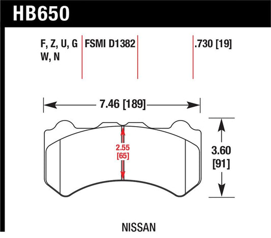 Hawk Performance Hawk 09-11 Nissan GT-R Performance Ceramic Street Front Brake Pads
