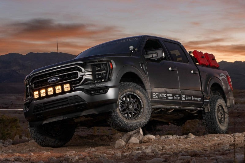 Diode Dynamics 21-22 Ford F-150 SS5 Grille CrossLink Lightbar Kit- Sport Yellow Combo