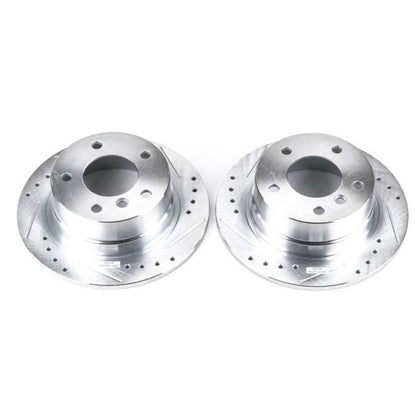PowerStop Power Stop 95-99 BMW 318ti Rear Evolution Drilled & Slotted Rotors - Pair