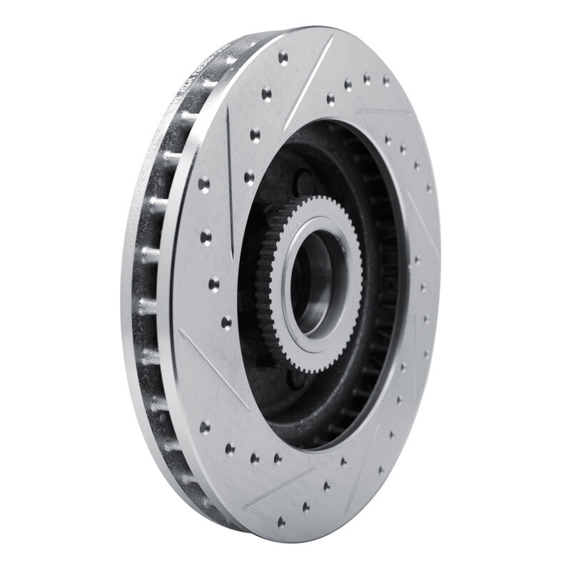 R1 Concepts R1 94-02 Chevrolet Express 2500 Front Right Drilled & Slotted Silver Brake Rotor