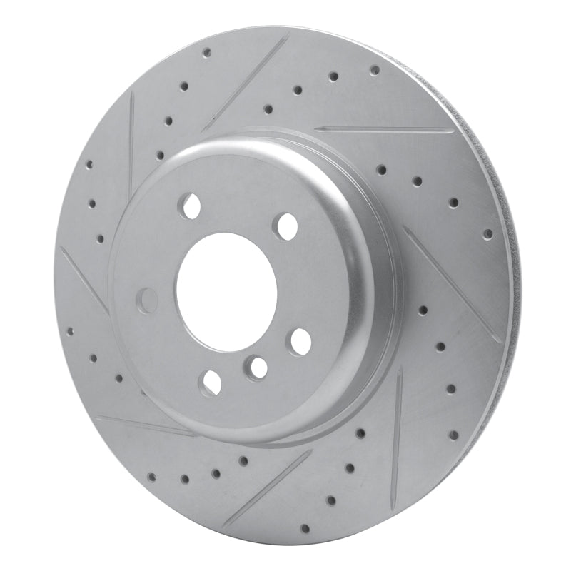 R1 Concepts R1 10-19 BMW 640I xDrive Convertible Rear Left Drilled & Slotted Silver Brake Rotor