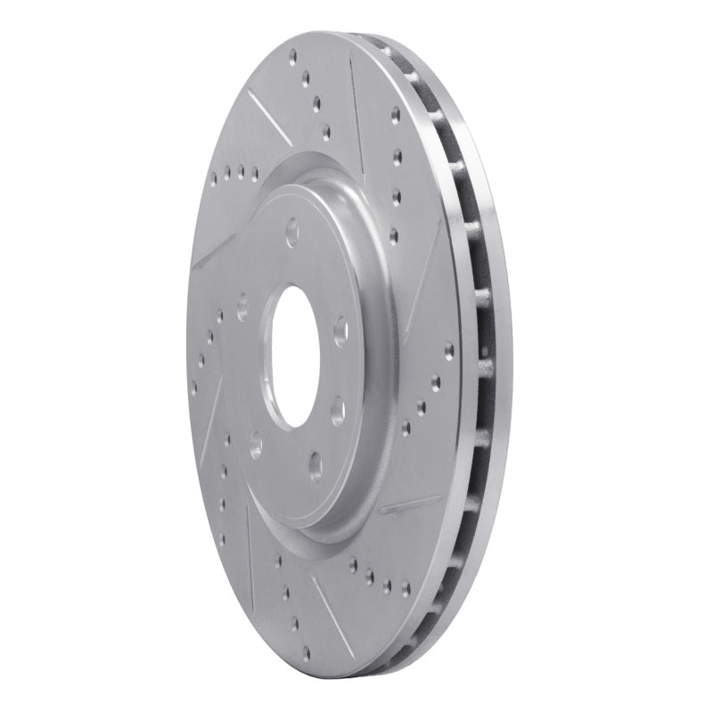 R1 Concepts R1 12-25 Chrysler Pacifica Front Right Drilled & Slotted Silver Brake Rotor