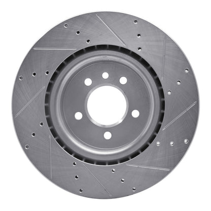 R1 Concepts R1 06-17 Land Rover Discovery Front Left Drilled & Slotted Silver Brake Rotor