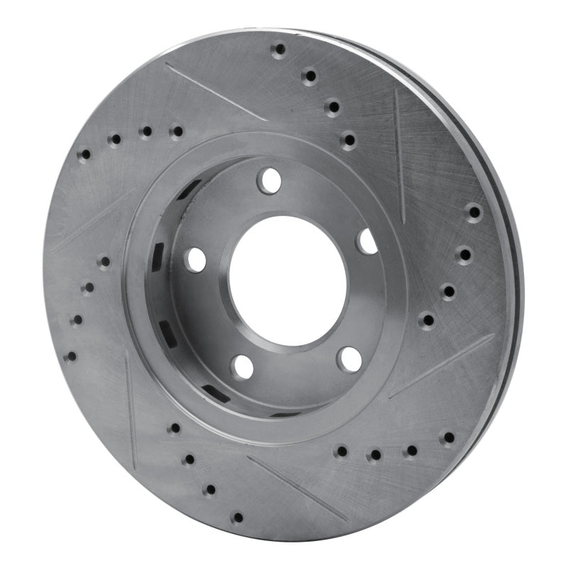 R1 Concepts R1 01-07 Chrysler Town & Country Front Left Drilled & Slotted Silver Brake Rotor