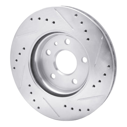 R1 Concepts R1 79-85 Volkswagen Type 2 Front Left Drilled & Slotted Silver Brake Rotor