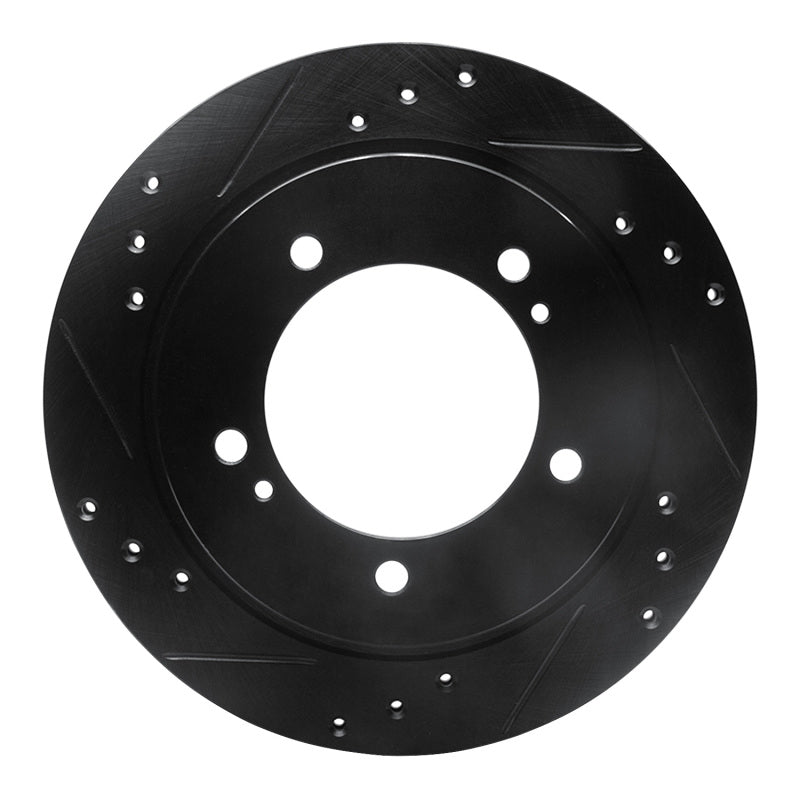 R1 Concepts R1 99-04 Chevrolet Tracker Front Left Drilled & Slotted Black Brake Rotor