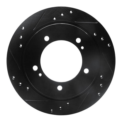 R1 Concepts R1 99-04 Chevrolet Tracker Front Left Drilled & Slotted Black Brake Rotor