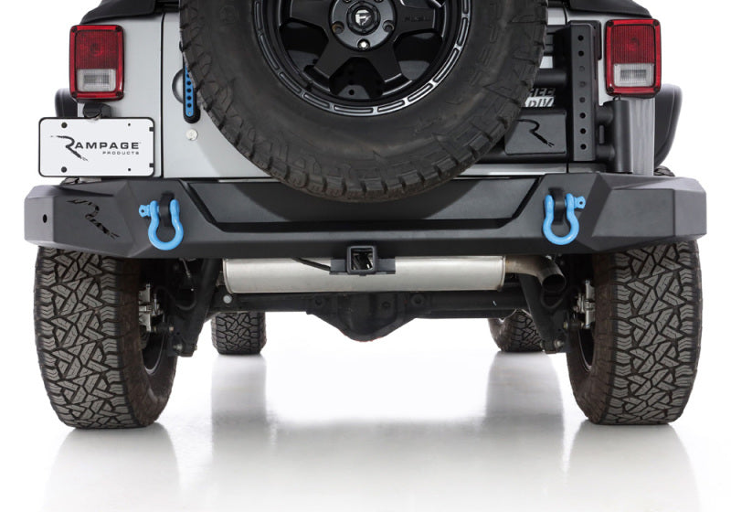 Rampage 07-18 Jeep Wrangler JK (Incl. Unlimited) TrailGuard Rear Bumper - Black