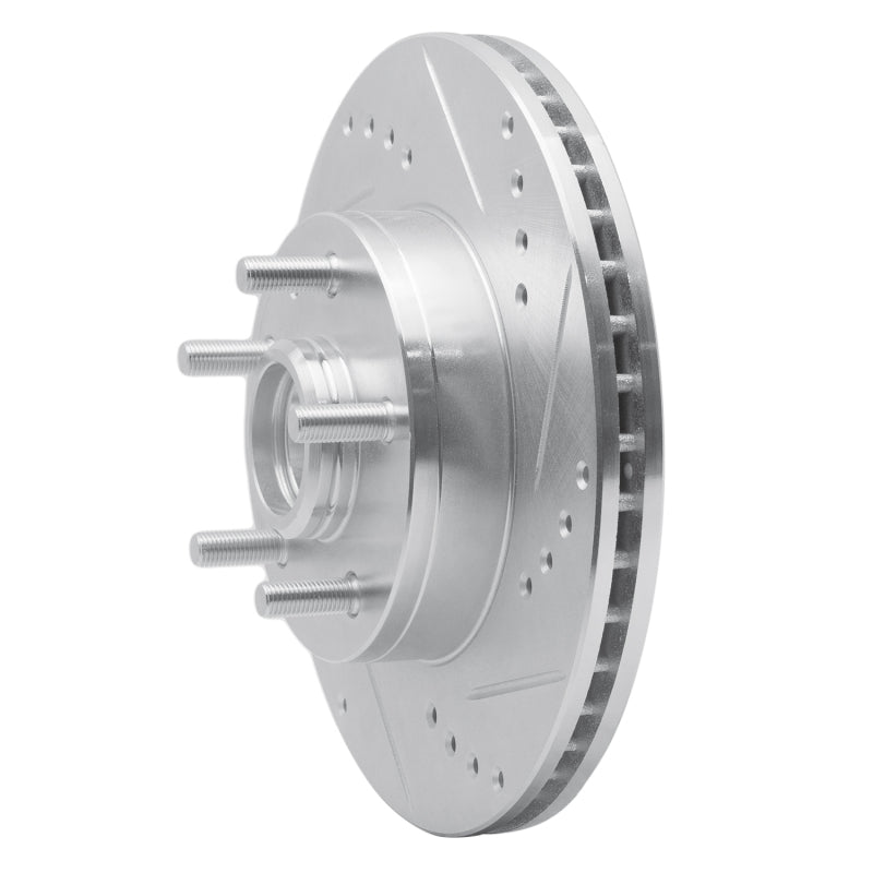 R1 Concepts R1 82-87 Volvo 740 Front Right Drilled & Slotted Silver Brake Rotor