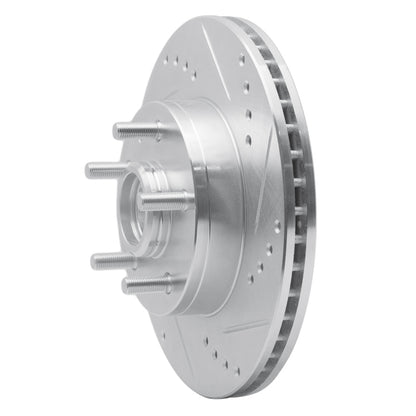 R1 Concepts R1 82-87 Volvo 740 Front Right Drilled & Slotted Silver Brake Rotor