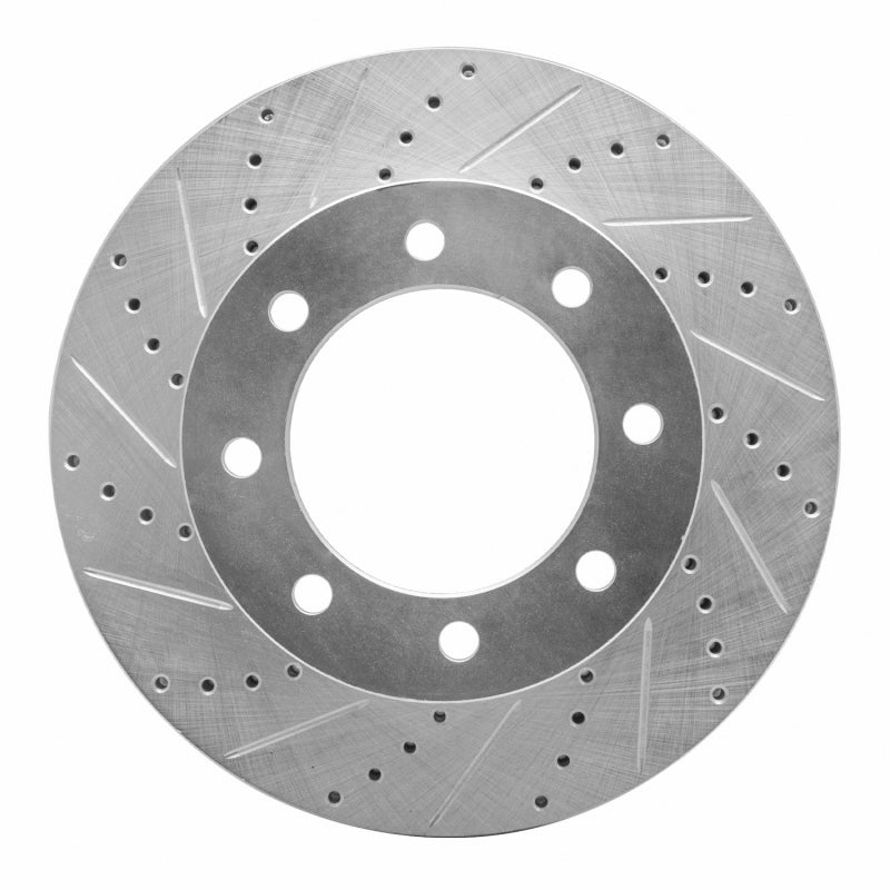 R1 Concepts R1 2012-2025 Ford F-350 Super Duty 4WD Front Left Drilled & Slotted Silver Brake Rotor