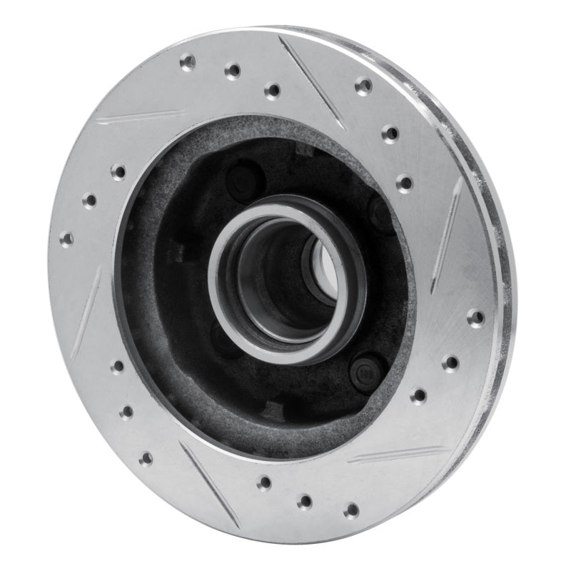 R1 Concepts R1 79-81 Ford Mustang Front Left Drilled & Slotted Silver Brake Rotor