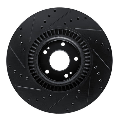 R1 Concepts R1 20-25 Hyundai Palisade Front Right Drilled & Slotted Black Brake Rotor