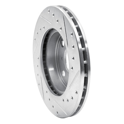 R1 Concepts R1 86-89 Toyota Celica Front Left Drilled & Slotted Silver Brake Rotor