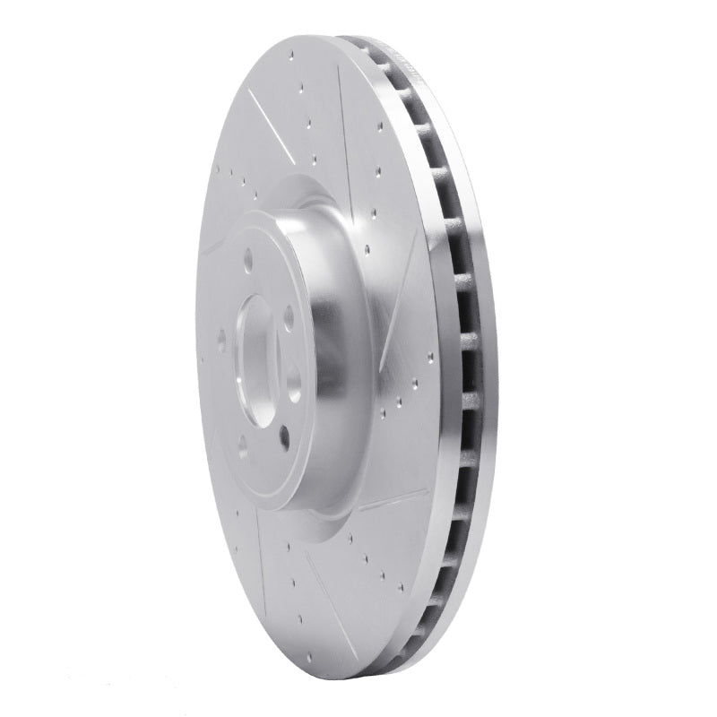 R1 Concepts R1 18-25 Land Rover Defender 110 Front Right Drilled & Slotted Silver Brake Rotor