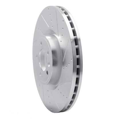 R1 Concepts R1 18-25 Land Rover Defender 110 Front Right Drilled & Slotted Silver Brake Rotor