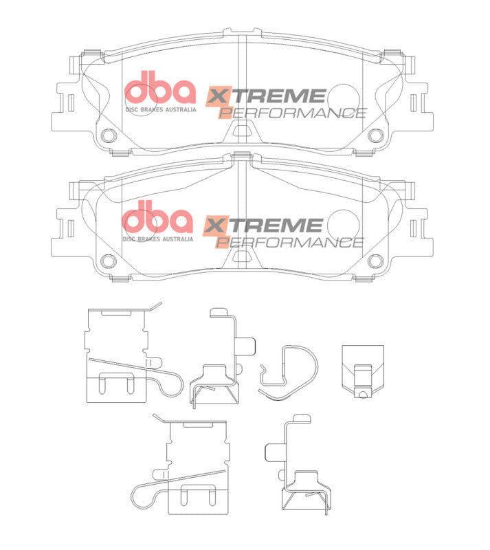 DBA 2022+ Toyota Landcruiser 300 Series XP Xtreme Performance Rear Brake Pads w/ Shims & Clips