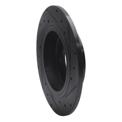 R1 Concepts R1 06-11 Buick Lucerne Rear Left Drilled & Slotted Black Brake Rotor