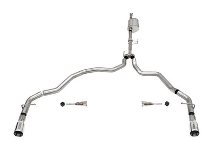 CORSA Performance Corsa 2021-2025 Ford F-150 SuperCab/6.5in Bed 3.5L V6 Sport Cat-Back Dual Rear Exit-Polished