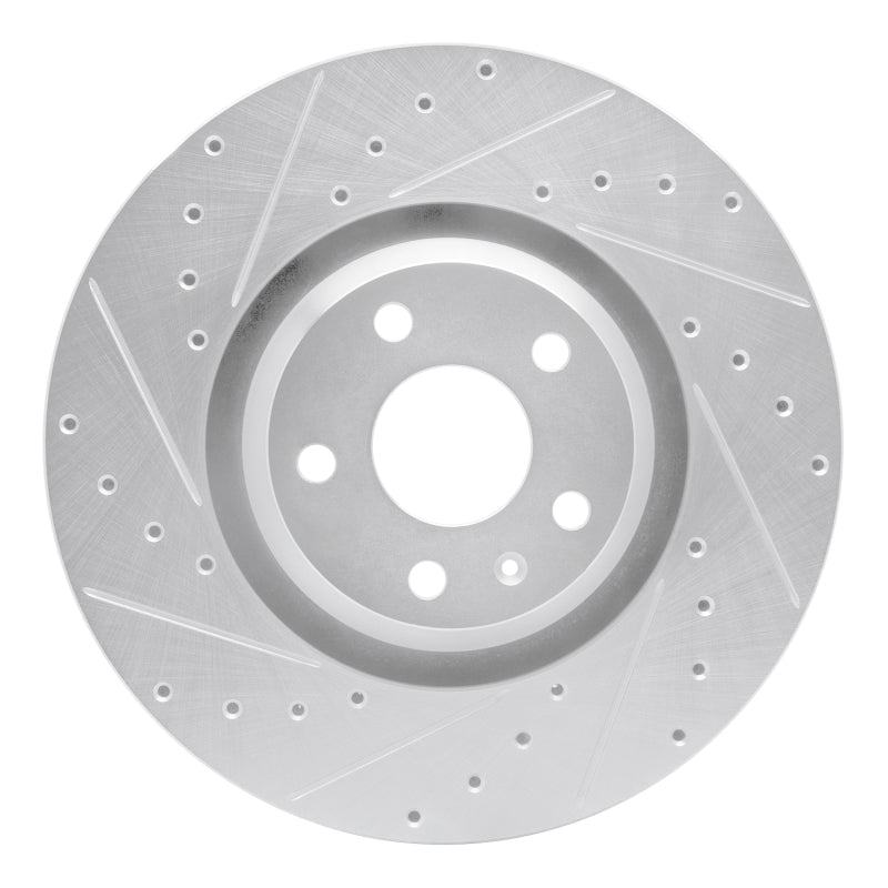 R1 Concepts R1 08-11 Audi TTS Quattro Front Left Drilled & Slotted Silver Brake Rotor