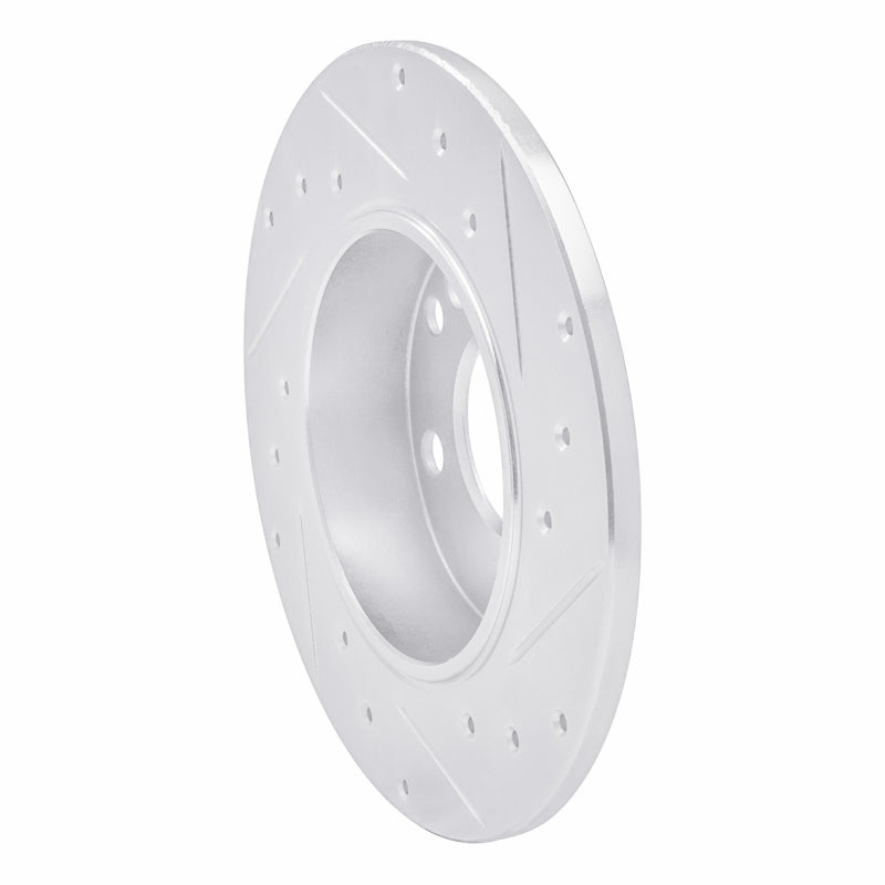 R1 Concepts R1 83-89 Mercedes-Benz 190D Front Left Drilled & Slotted Silver Brake Rotor