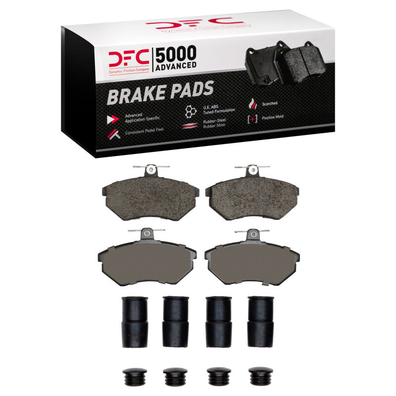 DFC 88-92 Audi 90 Front 5000 Advanced Low Metallic Brake Pads and Hardware Kit