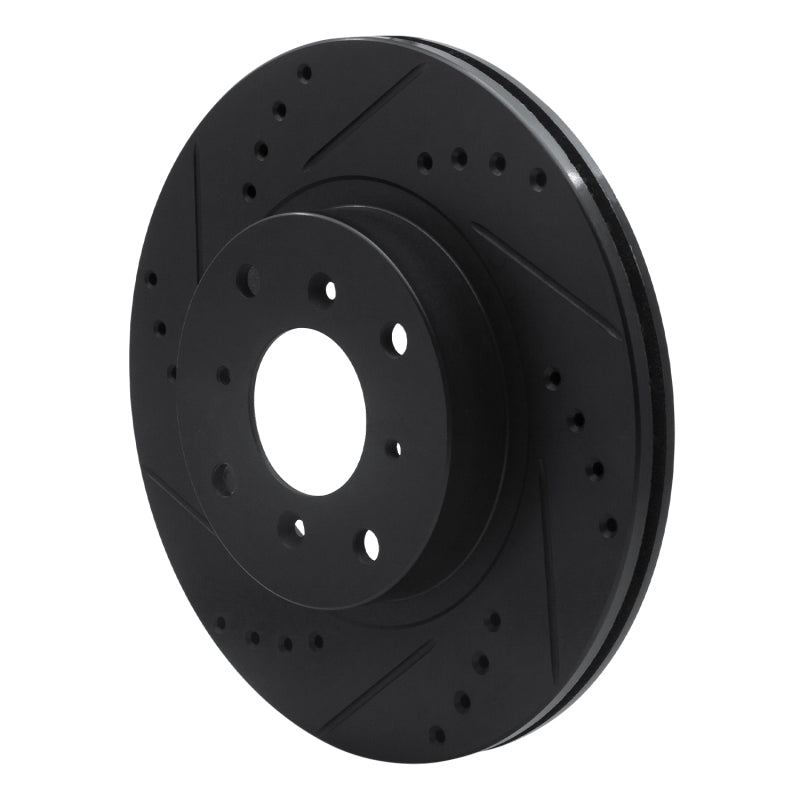 R1 Concepts R1 87-90 Acura Legend Front Left Drilled & Slotted Black Brake Rotor
