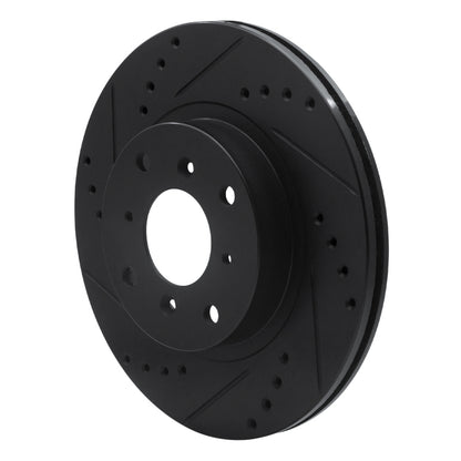 R1 Concepts R1 87-90 Acura Legend Front Left Drilled & Slotted Black Brake Rotor