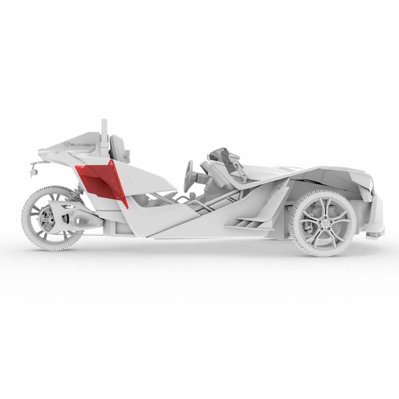 DS18 2015+ Polaris Slingshot Rear Subwoofer Enclosure Fits 10in Subwoofer (Subwoofer Not Included)