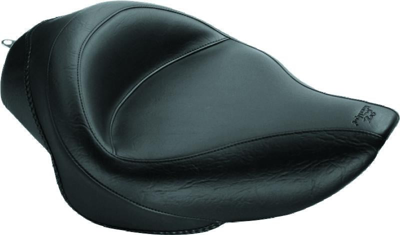 Mustang Motorcycle Mustang 04-21 Harley Sportster 3.3 GAL Wide Touring Solo Seat - Black