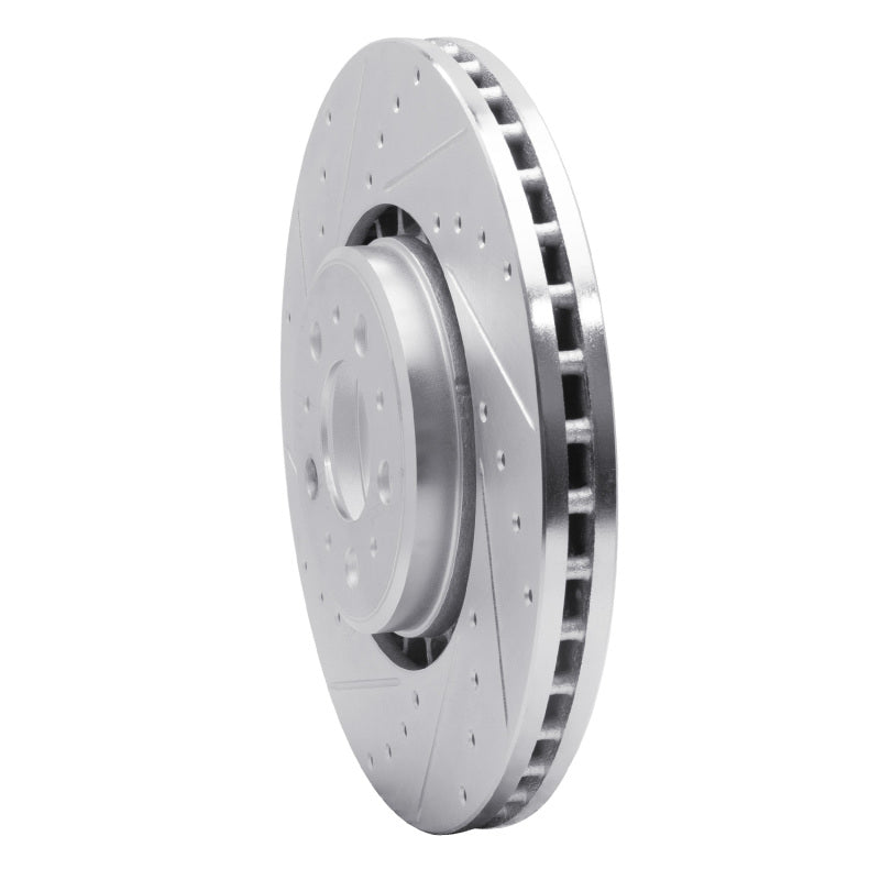 R1 Concepts R1 03-09 Volvo XC90 Front Left Drilled & Slotted Silver Brake Rotor