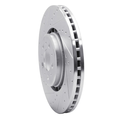 R1 Concepts R1 03-09 Volvo XC90 Front Left Drilled & Slotted Silver Brake Rotor
