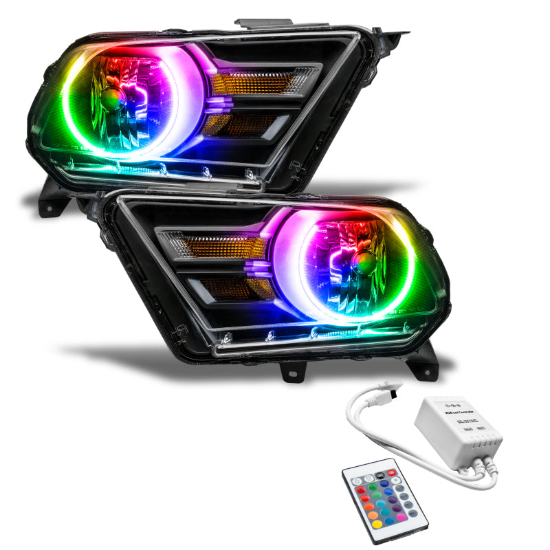 ORACLE Lighting Oracle 10-14 Ford Mustang HL (Non-HID) - ColorSHIFT w/ Simple Controller