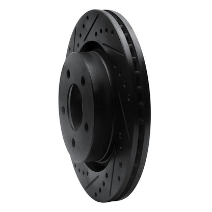 R1 Concepts R1 99-04 Chrysler 300M Front Left Drilled & Slotted Black Brake Rotor