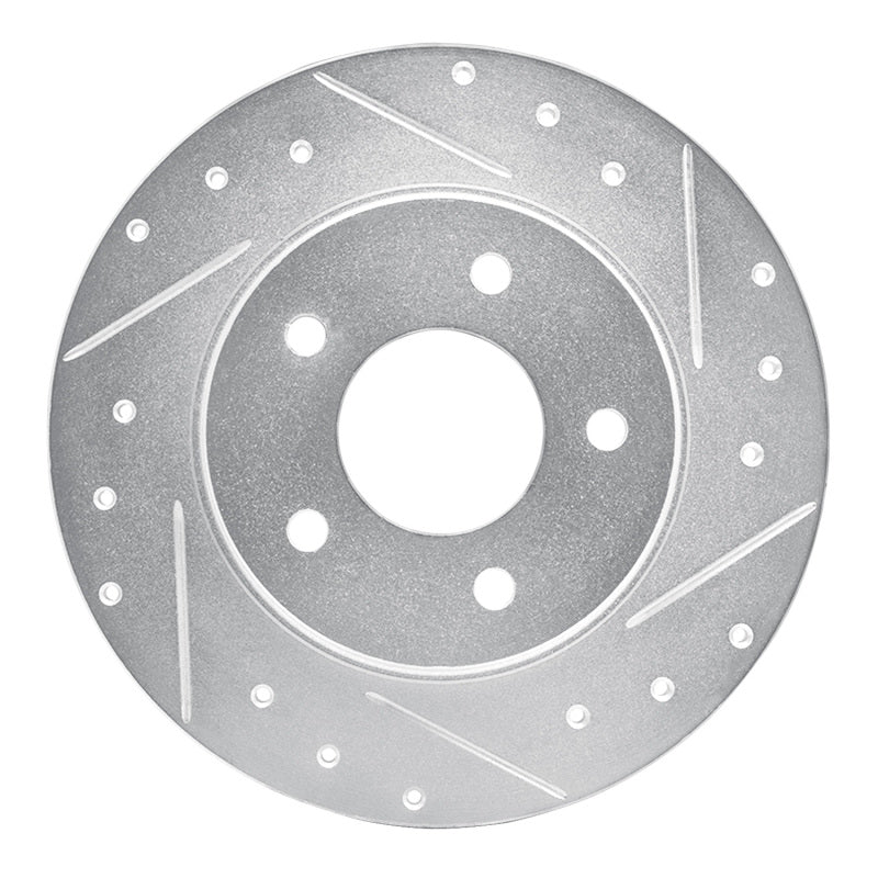 R1 Concepts R1 94-99 Buick Regal Rear Right Drilled & Slotted Silver Brake Rotor