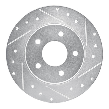 R1 Concepts R1 94-99 Buick Regal Rear Right Drilled & Slotted Silver Brake Rotor